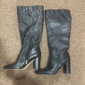 Marc Fisher Black Heeled Boots Sleek Design